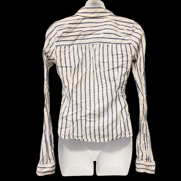 2/$20 Hollister Blue & White Stripes Buttons Down Shirt Size: M - Picture 5 of 7